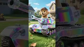 Dogs love tech too! This light-up toy tank is awesome! ✨ #cute  #dog  #animals  #pet #shorts
