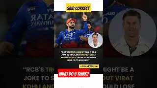 Bold statement by Warner #shorts#rcb#cricket