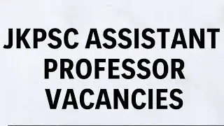 vacant posts of Assistant professor in different subjects in Government Degree Colleges of JK 