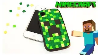 Funda Minecraft para movil o celular, manualidades minecraft DIY funda de creeper