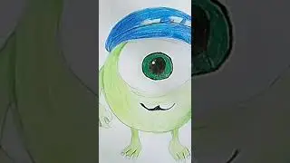 cute alien pencil colour drawing #shorts