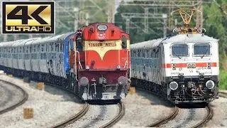 The two LEGENDARY Trains : Indian Railways (KK - Brindavan)