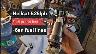 B series vtec turbo build pt 7 - Installing hellcat 525lph fuel pump and -6an fuel lines