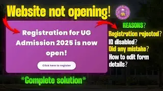 DU SOL Registration Website Not Opening | How to Fill DU SOL Admission Form Step by Step | Sem 1