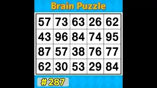 【Number Search】 90% of people can't find the correct answer. 《Brain training》 #287