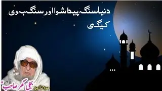DUNYA SENGA FAIDA SHWA AO SENGA GHARK KEGE | MOLANA BIJLIGAR SAIB PASHTO BAYAN 
