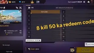 FREE FIRE LIVE GIVEAWAY 😱❌ CUSTOM REAL 8=50 KA REDEEM CODE #SHORTS