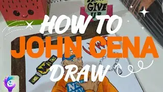 DRAWING JOHN cena as a cartoon character 💫😱/ with markers 