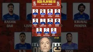 RCB Playing 11 IPL 2025 🥶🥵#ytshorts#shorts#trending#rcb#rcb2025 #viratkohli