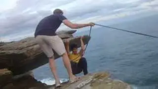 Jumping at North Head