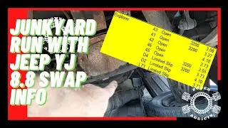 Junkyard Run with 8.8 Jeep Swap Gear Ratio Info #88swap #jeepyj88swap #poweraddictscrew