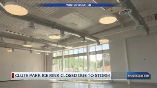 Clute Park ice rink closed due to storm