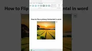 How to Flip a picture Horizontal in word #howto #microsftword #windows