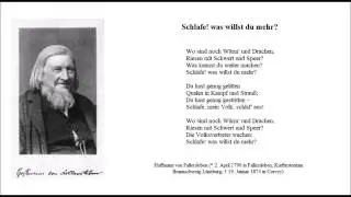 Schlafe! was willst du mehr? (Worte: Heinrich Hoffmann von Fallersleben) - Christoph Holzh&ouml;fer