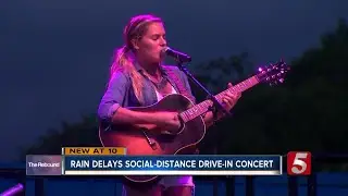 Rain delays social-distancing concert