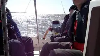 Gybing a Keelboat on Morecambe Bay