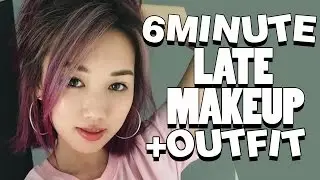 6 Minutes *REAL* RUNNING LATE Makeup & Clothes Outfit Routine + Tips! Late for School