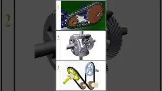 Mechanical power transmission by chain gear and belt pulley system||mechanical mechanism #shorts