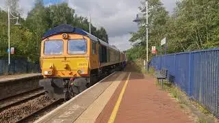 66771 + 66720 with the High Output Ballast Cleaner at Langwith Whaley-Thorns | 19th September 2022