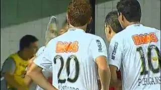 Neymar faz gol p&otilde;e m&aacute;scara e &eacute; expulso ! Santos 3 x 2 Colo Colo Libertadores 2011 06/04/2011
