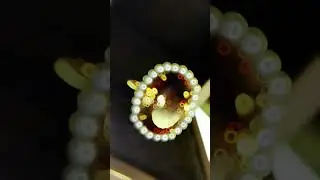 Unique Pearl and Imperial Topaz Ring in 18K Yellow Gold #diamondring #topaz #shorts #trending