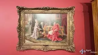 Antique Pair Italian Oil Paintings 