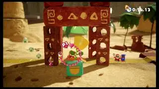 Yoshi's Crafted World 100% - Dino Smash  - Find Poochy Pups