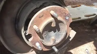 INSTALL NEW WHEEL STUDS AND NUTS. #automobile #for #foryou #mechanic #repair #pajero #mitsubishi