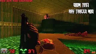 Doom (1993) Ray Traced Mod | CRT Filter + 320x200 Resolution | Retro FPS Gameplay