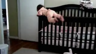 Baby Alcatraz 2 (safety disclaimer: adult right out of shot to catch her if falling)