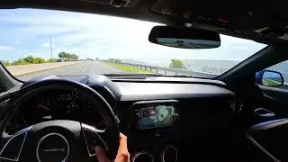 ACROSS the CAUSEWAY CHILL POV drive loud 2019 Camaro RS 3.6 v6 