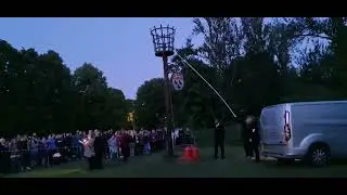 Queen's Platinum Jubilee Beacon gets lit in Canterbury, UK (Toddler's Cove)