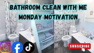 Bathroom Clean With Me | Monday Motivation | Clean with me | Cleaning Motivation | Reset | Ohio 