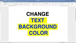 How To Change Text Background Color In MS Word