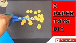 5 DIY easy handmade playthings or toys from paper for children || paper toys craft video