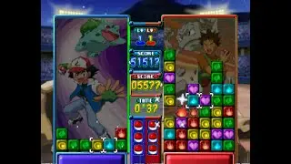 Pok&eacute;mon Puzzle League - 60,140 Score w/Bulbasaur - 2P Time Zone