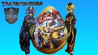 Transformers Toys inside a GIANT SURPRISE EGG with Evan and Maya!!