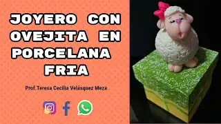 JOYERO CON OVEJITA EN PORCELANA FRIA