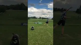 THROWING FOR A WORLD DISTANCE TITLE. slow motion of my form. #discgolf