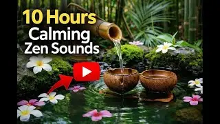 Bamboo Water Fountain 🌿 Deep Relaxation Sounds for Sleep & Stress Relief (10 Hours)