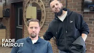 Fade haircut tutorial using scissors by master barber MC!