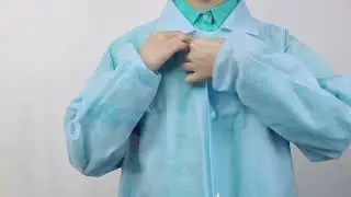 Custom Non Woven Fabric Nurse Scrub Suit Clinic Gown Disposable Protective Clothing Lab Coat