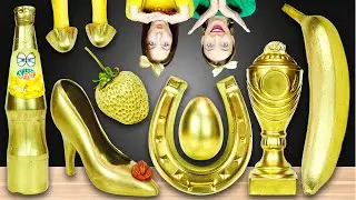 ЗОЛОТАЯ ЕДА [ЧЕЛЛЕНДЖ МУКБАНГА С ОДНОЦВЕТНОЙ ЕДОЙ] Золотой десертный мукбанг-челлендж от Пико Поки