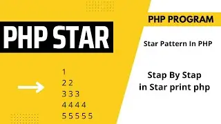 PHP Number Pattern in php - Part 9 #star #php #phpproject #technologyonvikash #number