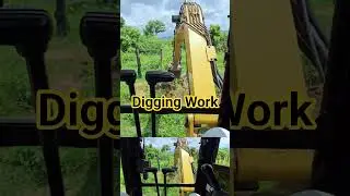 Mini excavator Digging work