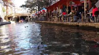 San Antonio Riverwalk boat tour Christmas Eve 2014
