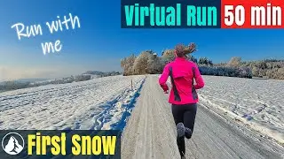 Erster Schnee Schweiz Wunderland | Laufband Laufen | Virtual Run #62