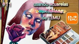 Acuarelas metálicas de TEMU: ¿buenas, bonitas y baratas? • 28 días de acuarela #11