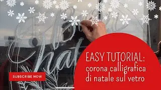 Scrivere su vetro - calligrafia sulla porta di casa
