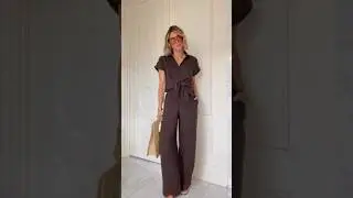 The Perfect Summer Linen Set: Style and Comfort in Chocolate Brown 🤎 #fashiontrends #outfitideas